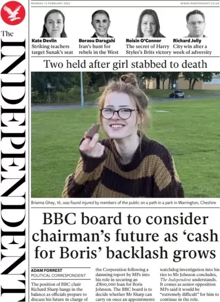The Independent – BBC board to consider chairman’s future as ‘cash for Boris’ backlash grows 