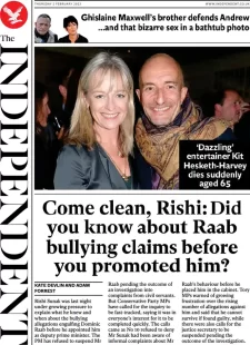 The Independent – Come clean, Rishi: Did you know about Raab bullying claims before you promoted him?