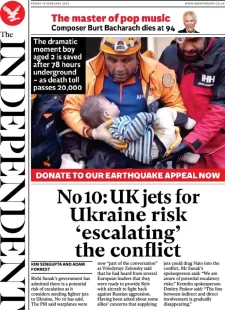 The Independent – No 10: UK jets for Ukraine risk escalating the conflict 