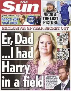 The Sun – Er… dad, I had Harry in a field 