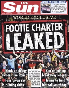 The Sun – Football charter leaked 