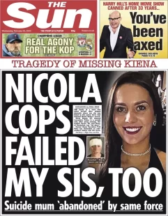 The Sun – Nicola cops failed my sister, too 