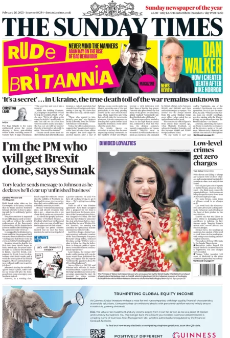 The Times – I’m the PM who will get Brexit done