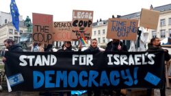 Protesters plead for EU intervention over Israel’s judicial reforms ‘before it is too late’