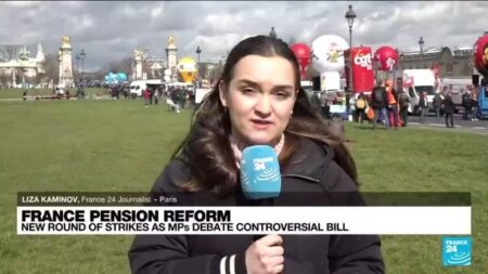 Crowds gather in Paris for eighth day of strikes against government pension reform