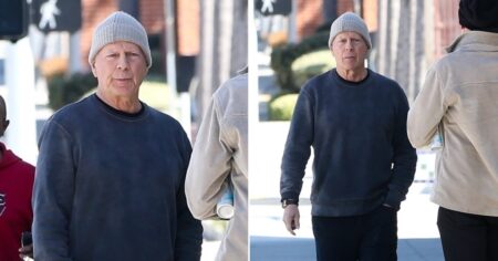 Bruce Willis, 67, spotted for first time in Santa Monica as he steps out for coffee after sharing dementia diagnosis