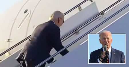 Joe Biden stumbles on Air Force One stairs for second time in less than 2 weeks