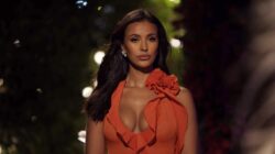 Maya Jama sizzles in plunging orange gown as killer dress once again sends Love Island fans wild (and here’s where you can get her look)