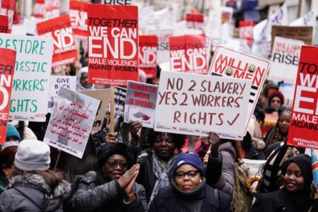 ‘Women are not safe’: Hundreds march in London to protest violence against women