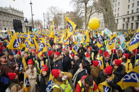 Day of chaos as 500,000 strike in biggest ever walkout over pay and jobs row