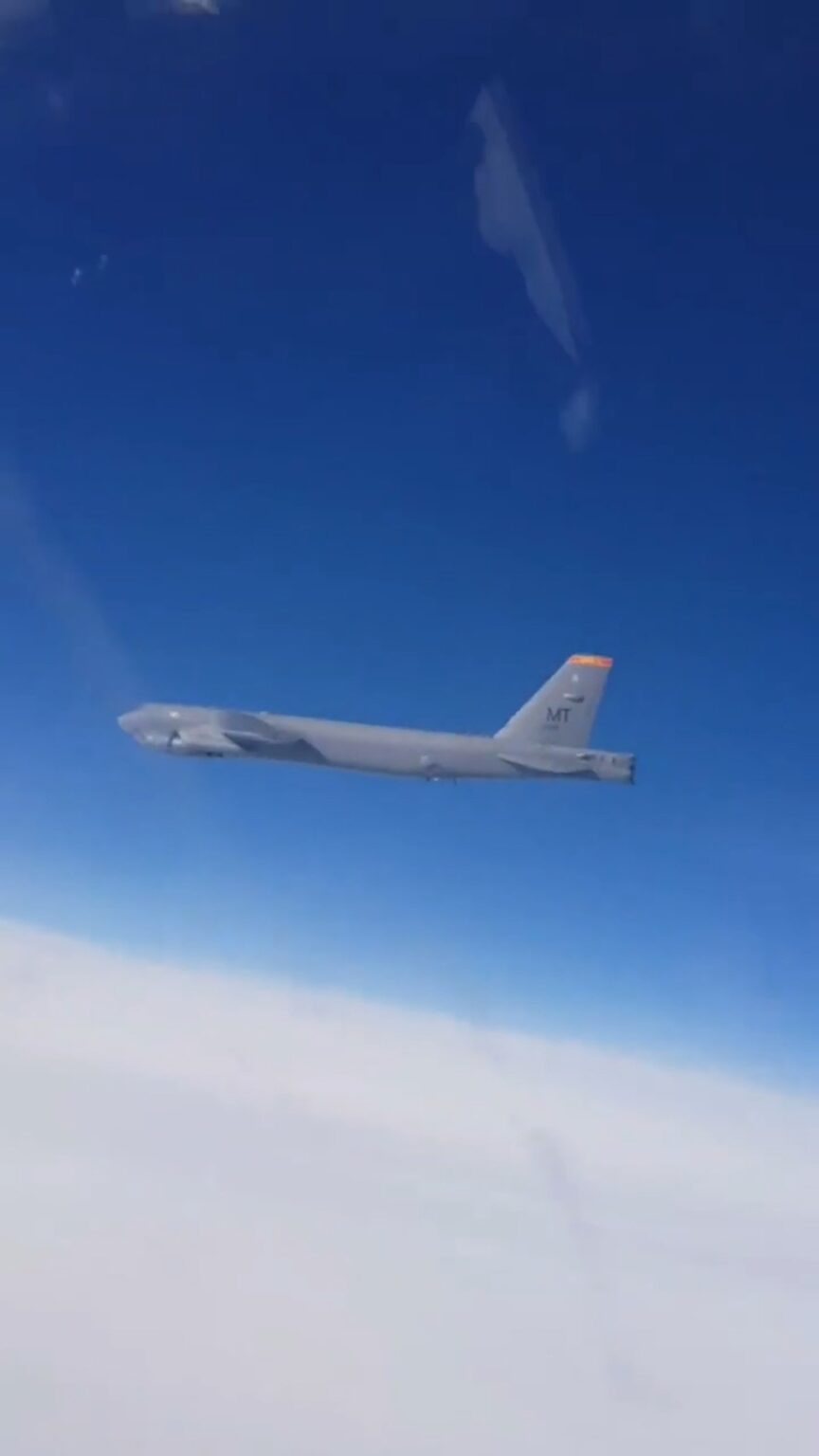 US nuclear bomber and Russian fighter jet in tense stand-off over Baltic Sea