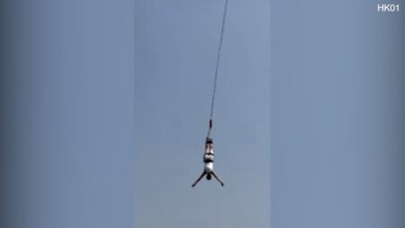 Bungee cord snapped mid-jump sending man plunging into lake below