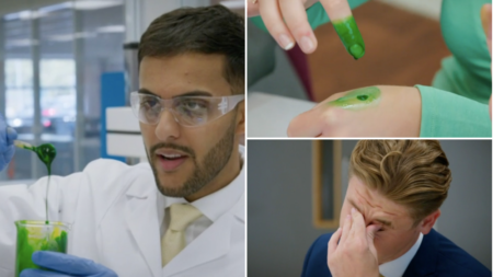 The Apprentice viewers rinse the Hulk jokes as team’s toxic face wash actually dyes people’s skin bright green