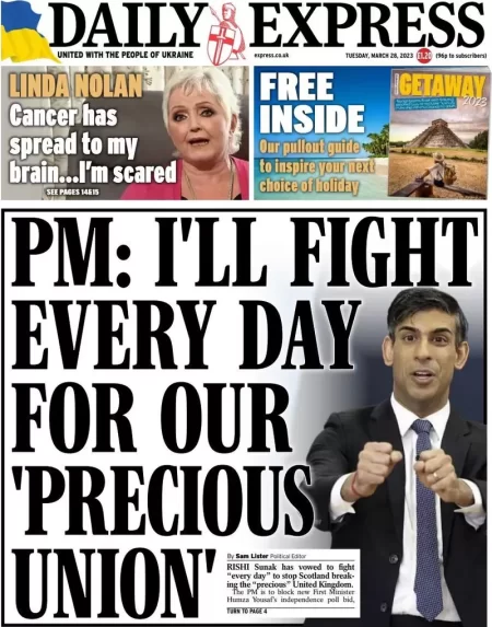 Daily Express – PM: I’ll fight every day for our union 