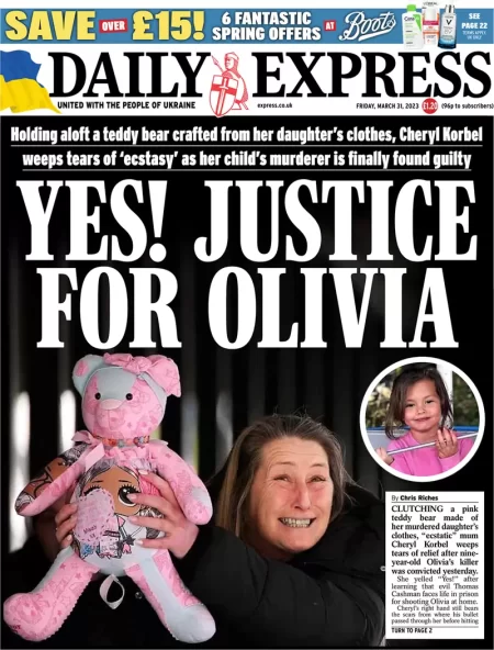 Daily Express - Justice for Olivia