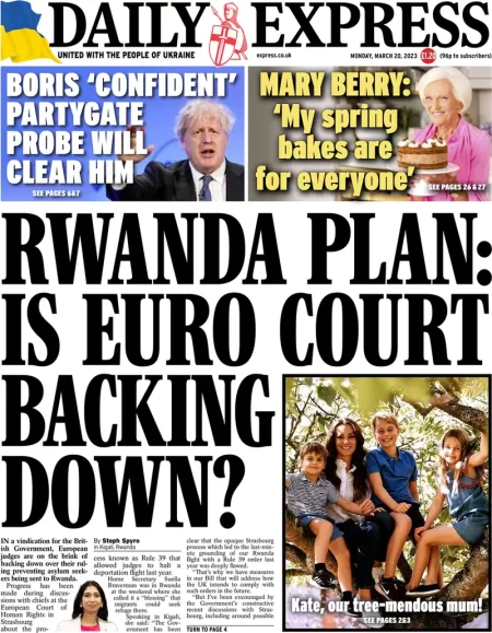 Daily Express – Rwanda plan: Is Euro court backing down? 