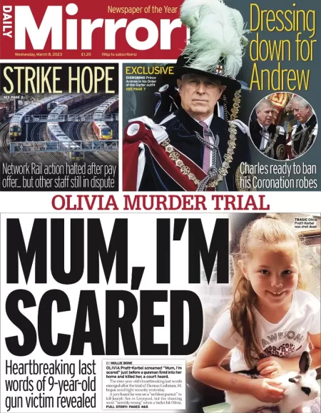 Daily Mirror - Olivia murder trial: Mum, I’m scared