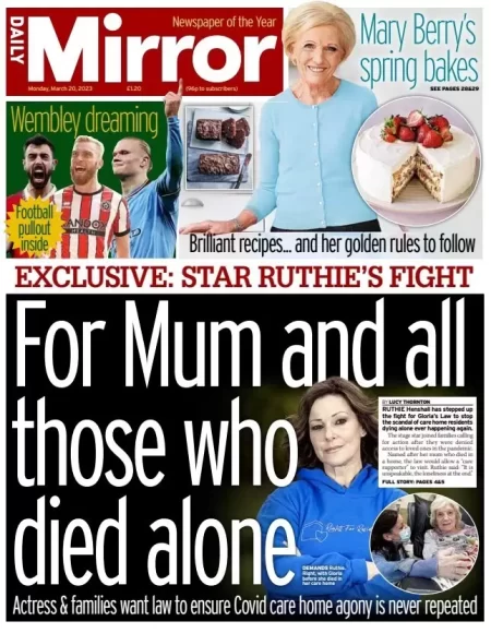 Daily Mirror - For mum and all those who died alone