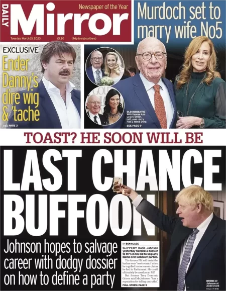 Daily Mirror - Last chance buffoon