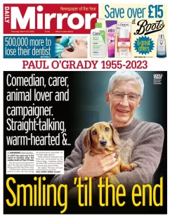 Daily Mirror – Paul O’Grady: Smiling til the end 