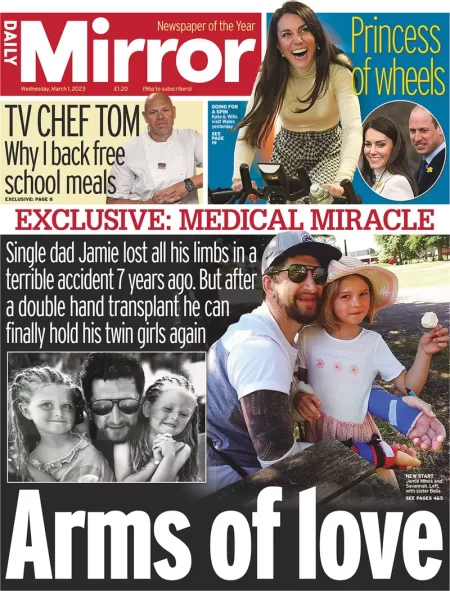 Daily Mirror - Arms of love