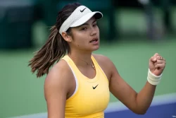Emma Raducanu wins to reach last 16 at Indian Wells