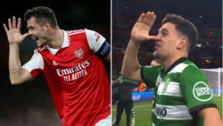 Sporting Lisbon star Pedro Goncalves trolls Granit Xhaka over goal celebration dedicated to his daughter