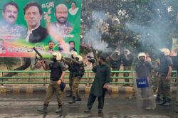Pakistan police fire teargas after protesters try to prevent arrest of Imran Khan