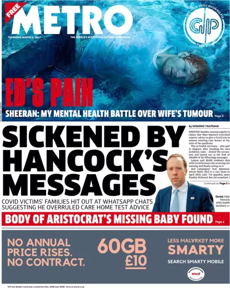 Metro - Sickened by Hancock’s messages