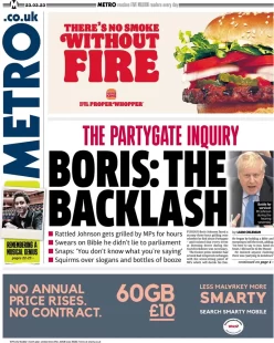 Metro – The partygate inquiry: Boris: The backlash 