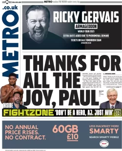 Metro – Thanks for all the joy, Paul 