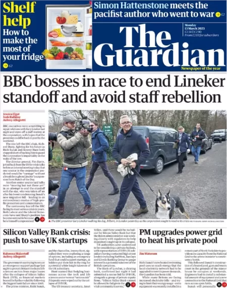 The Guardian - BBC bosses in race to end Linekar standoff and avoid staff rebellion