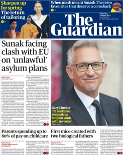 The Guardian – Sunak facing clash with EU on ‘unlawful’ asylum plans