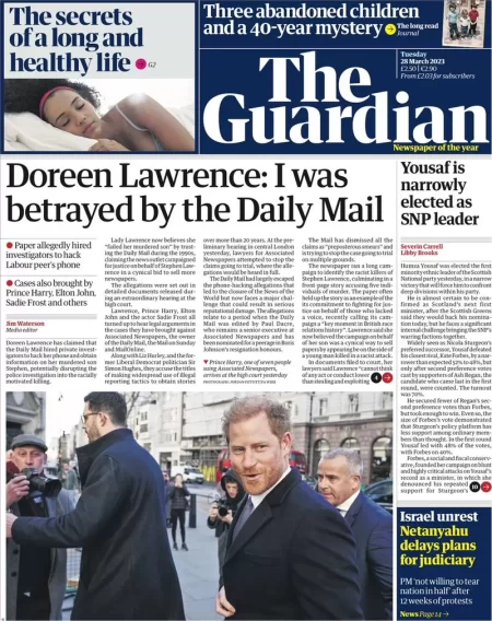 The Guardian – Doreen Lawrence: I was betrayed by the Daily Mail 