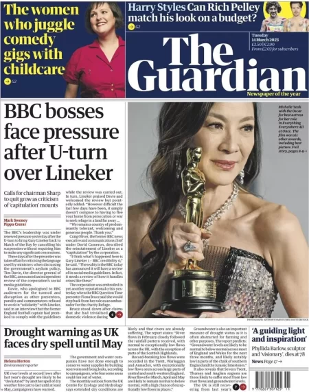 The Guardian - BBC bosses face pressure after U-turn over Lineker