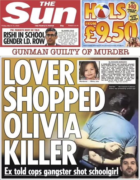 The Sun - Lover shopped Olivia killer