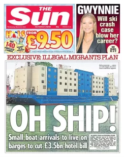 The Sun – illegal migrant plan: Oh ship 