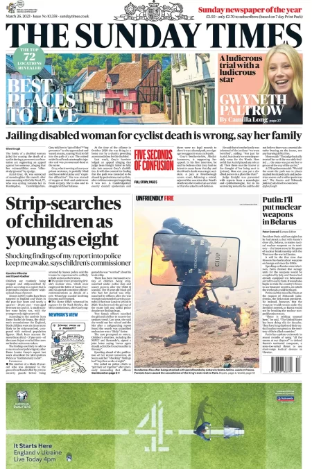 Sunday Times – Strip searches of children as young as eight 