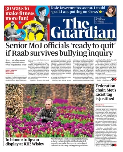 The Guardian – Senior MoJ officials ‘ready to quit’ if Raab survives bullying inquity