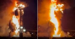 Dragon catches fire and is engulfed by flames during Disneyland show prompting investigation