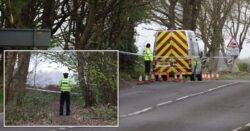 No-fly zone put in place after human remains are found in a field