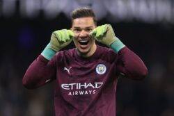 Ederson mocks Arsenal fans at the Etihad Stadium after Manchester City’s win