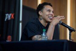 Brittney Griner says she’s ‘never going overseas to play again’ at first press conference since detainment in Russia