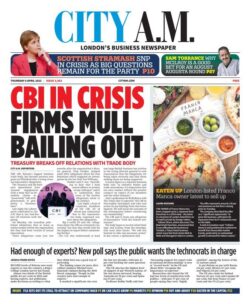 CITY AM – CBI IN CRISIS: Firms mull bailing out 