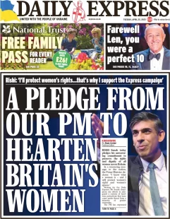 Daily Express – A pledge from our PM to hearten Britain’s women