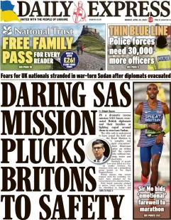 Daily Express – Daring SAS mission plucks Britons to safety 