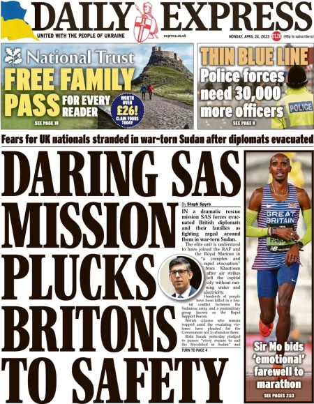 Daily Express - Daring SAS mission plucks Britons to safety