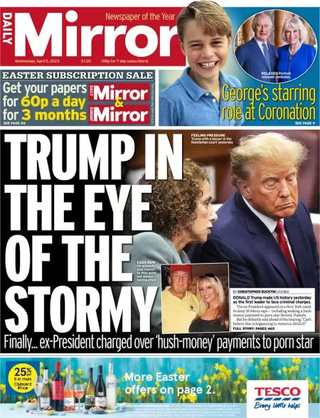 Daily Mirror - Trump in the eye of the Stormy