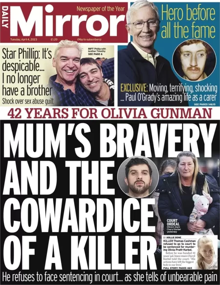 Daily Mirror - Mum’s bravery and cowardice of a killer