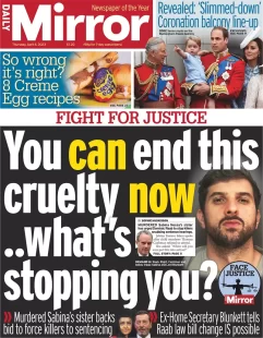 Daily Mirror – You can end this cruelty now … what’s stopping you? 